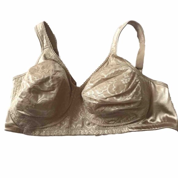 NEW Playtex 4745 18 Hour Wire Free Full Support Bra 44C Nude Beige Ultimate Lift - Picture 2 of 9